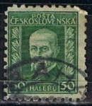 Sellos de Europa - Checoslovaquia -  Scott  116  Presidente  Marsaryk