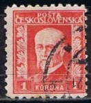 Stamps Czechoslovakia -  Scott  131 Presidente  Marsaryk (3)