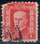 Stamps Czechoslovakia -  Scott  131 Presidente  Marsaryk (7)