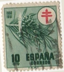 Stamps Spain -  1085.- Pro tuberculosos. Cruz de Lorena en rojo.