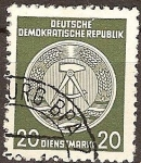 Sellos de Europa - Alemania -  Marca de servicio,circ/der-DDR.