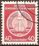 Sellos de Europa - Alemania -  Marca de servicio,circ/izq-DDR.