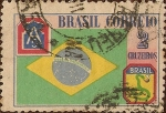 Sellos de America - Brasil -  Bandera de Brasil y parches de hombro.
