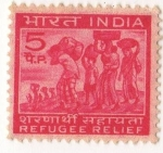 Stamps : Asia : India :  REFUGEE RELIEF