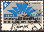 Sellos de Europa - Espa�a -  Barcelona 100 años de ferias-1988 Expo.Universal.