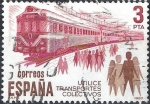 Stamps Spain -  2560 transportes colectivos. Ferrocarril.(2)