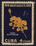 Stamps : America : Cuba :  Navidades 58-59   orquideas oncidium