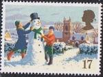 Stamps United Kingdom -  NAVIDAD 1990. MUÑECO DE NIEVE
