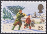 Stamps United Kingdom -  NAVIDAD 1990. LLEVANDO EL ÁRBOL DE NAVIDAD