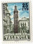 Stamps Spain -  Plan Sur de Valencia. 9.- Torre de Santa Catalina.