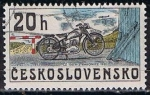 Stamps Czechoslovakia -  Scott  2018 Motocicleta shown (3)