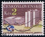 Stamps : Europe : Czechoslovakia :  Scott  2516  Central de telecomunicaciones Bratislava