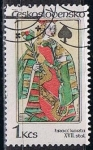 Stamps Czechoslovakia -  Scott  2521  Reina de espadas (3)
