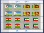 Sellos del Mundo : America : ONU : HB  banderas en  b-4