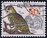 Stamps Czechoslovakia -  Scott  2620  Bubo Bubo