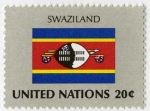 Stamps : America : ONU :  Bandera-  Swazilandia