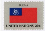 Sellos de America - ONU -  Banderas Burma