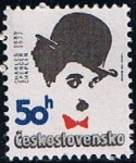 Stamps : Europe : Czechoslovakia :  Scott  2734  Charlie Chaplin
