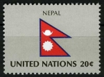Stamps : America : ONU :  Bandera - Nepal