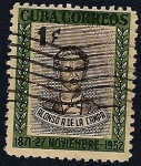 Stamps Cuba -  Alonso Alvarez de la Campa - estudiante de medicina fusilado