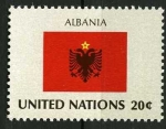 Stamps : America : ONU :  Banderas - Albania