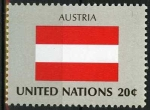 Stamps : America : ONU :  Bandera- Austria