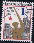Stamps : Europe : Czechoslovakia :  XVII. Zjazd KSC