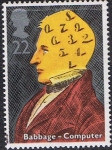 Stamps United Kingdom -  CIENTÍFICOS Y SUS TECNOLOGÍAS. CHARLES BABBAGE, COMPUTADORAS