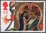 Stamps United Kingdom -  NAVIDAD 1991. LETRAS ILUMINADAS DEL MANUSCRITO VENECIANO ACTOS DE MARIA Y JESÚS