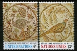 Stamps ONU -  reproducción de mosaicos, sede N.Y.