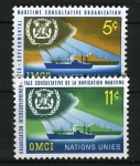Stamps : America : ONU :  Organism de la navegación maritima. sede N.Y.