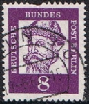 Stamps Germany -  BERLIN. ALEMANES CÉLEBRES. JOHANNES GUTENBERG