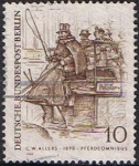 Stamps Germany -  BERLIN. BERLIN EN EL SIGLO XIX. EL ÓMNIBUS A CABALLO, POR C.W. ALLERS