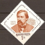 Sellos del Mundo : Europa : Hungra : 150.Aniv.de Ybl Miklos 1814-1891