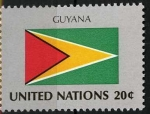 Stamps : America : ONU :  Bandera Guyana