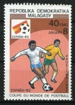 Stamps : Africa : Madagascar :  Cpa Mundial de Futbol, España 82