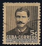 Sellos de America - Cuba -  Centenario nacimiento del Mayor General José Maceo