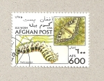 Stamps Afghanistan -  Gusano de seda