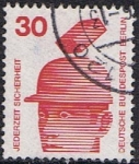 Stamps : Europe : Germany :  BERLIN. PREVENCIÓN DE ACCIDENTES. CASCO DE PROTECCIÓN