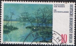 Stamps Germany -  BERLIN. PAISAJES ALREDEDOR DE BERLÍN. EL LAGO DE GRÜNEWALD, DE A. VON RIESEN