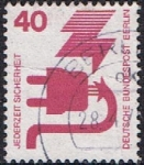 Stamps : Europe : Germany :  BERLIN. PREVENCIÓN DE ACCIDENTES. TOMA DE CORRIENTE