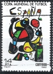 Stamps Spain -  2644 Copa Mundial de Futbol 1982.Cartel de Joan Miró.(2)