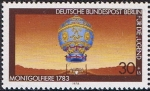 Stamps Germany -  BERLIN. AERONAUTICA. GLOBO DE AIRE CALIENTE, 1783