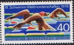 Stamps Germany -  BERLIN. 3º CAMPEONATOS DEL MUNDO DE NATACIÓN, EN BERLÍN