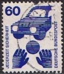 Stamps Germany -  PREVENCIÓN EN LA CARRETERA. BALÓN RODANDO DELANTE DE UN VEHÍCULO