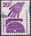 Stamps Germany -  PREVENCIÓN DE ACCIDENTES. SIERRA CIRCULAR