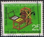 Stamps : Europe : Germany :  150 ANIV. DEL PROCEDIMIENTO DE IMPRESIÓN PLANOGRÁFICA, INVENTADO POR A. SENEFELDER
