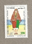 Sellos del Mundo : Africa : Tunisia : Tarf Ras, vestido de ceremonias