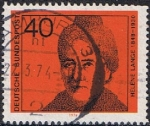 Stamps Germany -  MUJERES CÉLEBRES. HÉLÈNE LANGE. PEDAGOGA Y FEMINISTA
