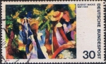 Stamps Germany -  EXPRESIONISMO ALEMAN. MUCHACHAS BAJO LOS ÁRBOLES, DE AUGUST MACKE